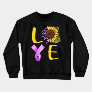 love lupus sunflower Crewneck Sweatshirt